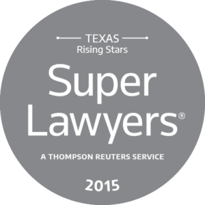 Texas Rising Stars 2015 Super Lawyers Badge
